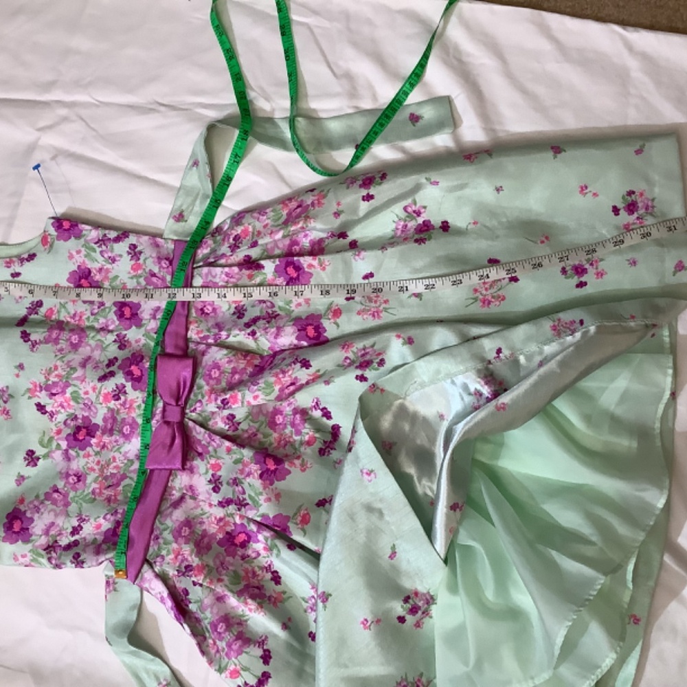 EUC Girls Bonnie Jean dress green‎ pink size 10 - Picture 13 of 14